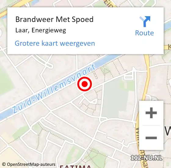 Locatie op kaart van de 112 melding: Brandweer Met Spoed Naar Laar, Energieweg op 8 november 2014 13:34