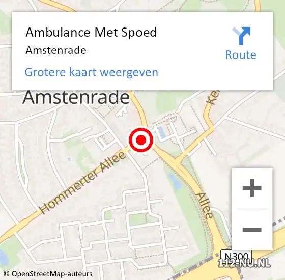 Locatie op kaart van de 112 melding: Ambulance Met Spoed Naar Amstenrade op 8 november 2014 13:46