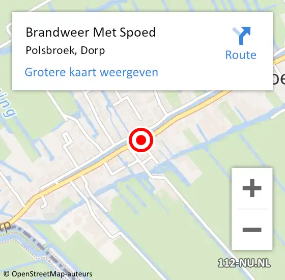 Locatie op kaart van de 112 melding: Brandweer Met Spoed Naar Polsbroek, Dorp op 8 november 2014 14:14