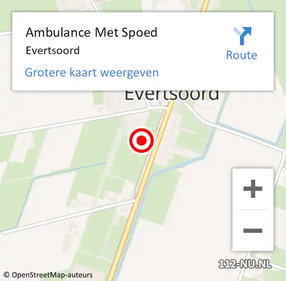 Locatie op kaart van de 112 melding: Ambulance Met Spoed Naar Evertsoord op 8 november 2014 15:47