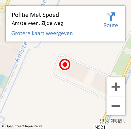 Locatie op kaart van de 112 melding: Politie Met Spoed Naar Amstelveen, Zijdelweg op 7 maart 2025 12:59