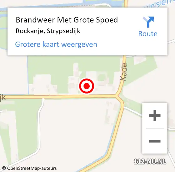 Locatie op kaart van de 112 melding: Brandweer Met Grote Spoed Naar Rockanje, Strypsedijk op 10 maart 2025 15:22