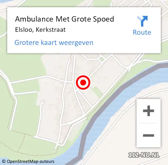 Locatie op kaart van de 112 melding: Ambulance Met Grote Spoed Naar Elsloo, Kerkstraat op 9 november 2014 23:14