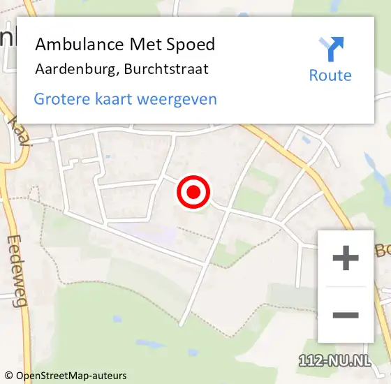 Locatie op kaart van de 112 melding: Ambulance Met Spoed Naar Aardenburg, Burchtstraat op 10 november 2014 02:57