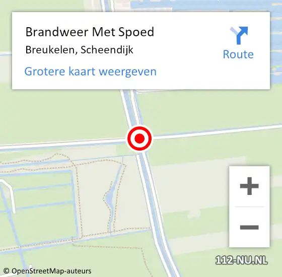 Locatie op kaart van de 112 melding: Brandweer Met Spoed Naar Breukelen, Scheendijk op 20 oktober 2013 14:58