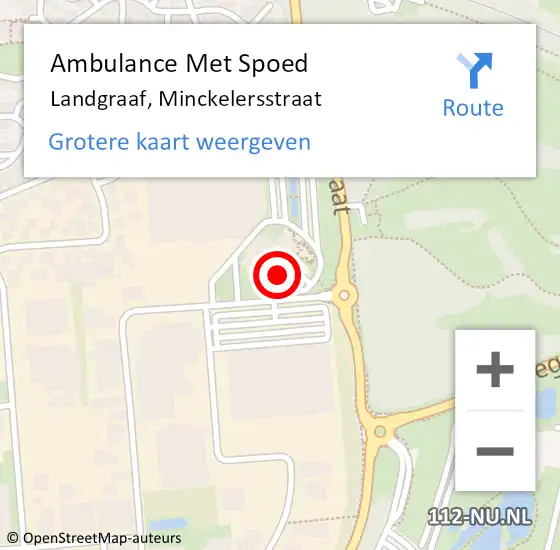 Locatie op kaart van de 112 melding: Ambulance Met Spoed Naar Landgraaf, Minckelersstraat op 10 november 2014 08:34