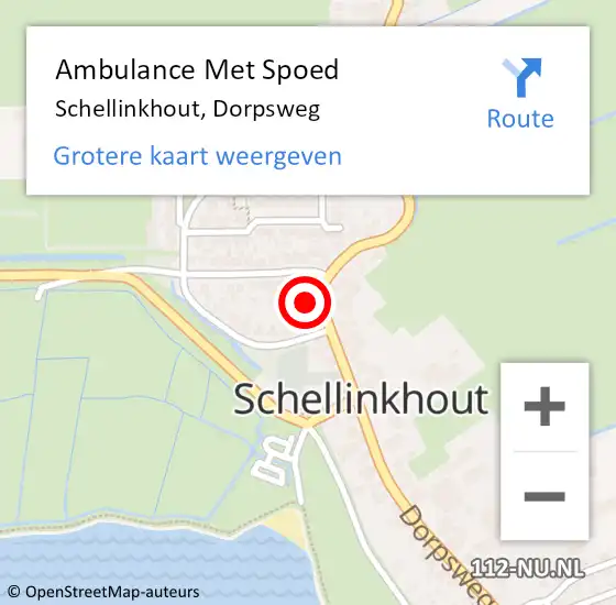 Locatie op kaart van de 112 melding: Ambulance Met Spoed Naar Schellinkhout, Dorpsweg op 19 maart 2025 07:32