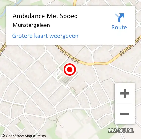 Locatie op kaart van de 112 melding: Ambulance Met Spoed Naar Munstergeleen op 10 november 2014 11:57