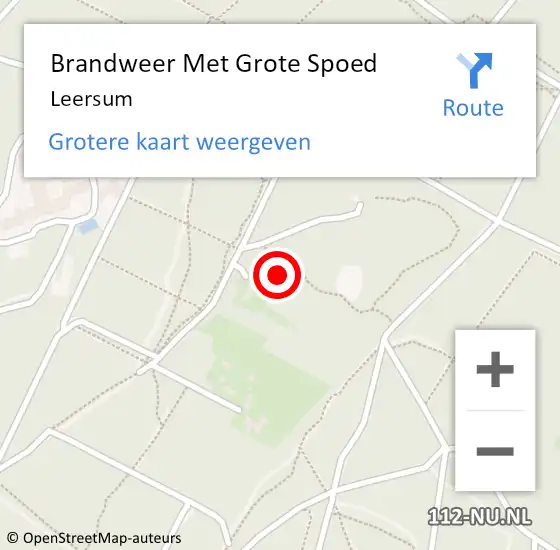 Locatie op kaart van de 112 melding: Brandweer Met Grote Spoed Naar Leersum op 20 maart 2025 10:56