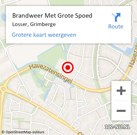Locatie op kaart van de 112 melding: Brandweer Met Grote Spoed Naar Losser, Grimberge op 22 maart 2025 15:09