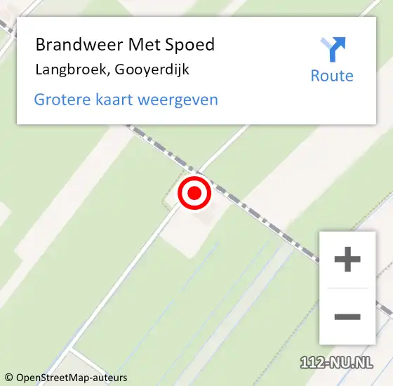 Locatie op kaart van de 112 melding: Brandweer Met Spoed Naar Langbroek, Gooyerdijk op 22 maart 2025 16:38