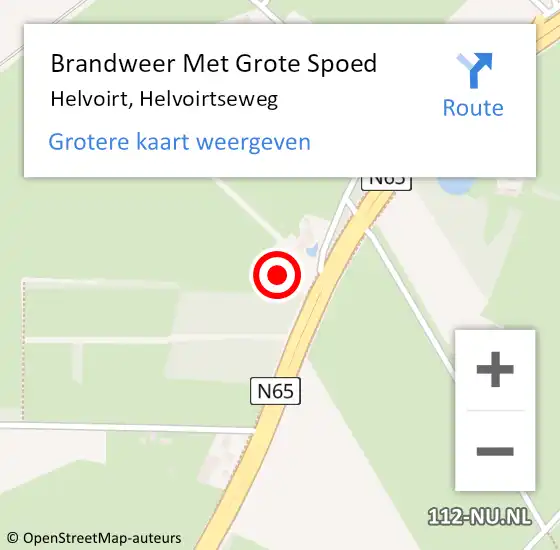 Locatie op kaart van de 112 melding: Brandweer Met Grote Spoed Naar Helvoirt, Helvoirtseweg op 22 maart 2025 20:16