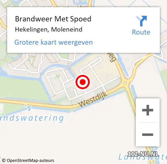 Locatie op kaart van de 112 melding: Brandweer Met Spoed Naar Hekelingen, Moleneind op 23 maart 2025 19:24