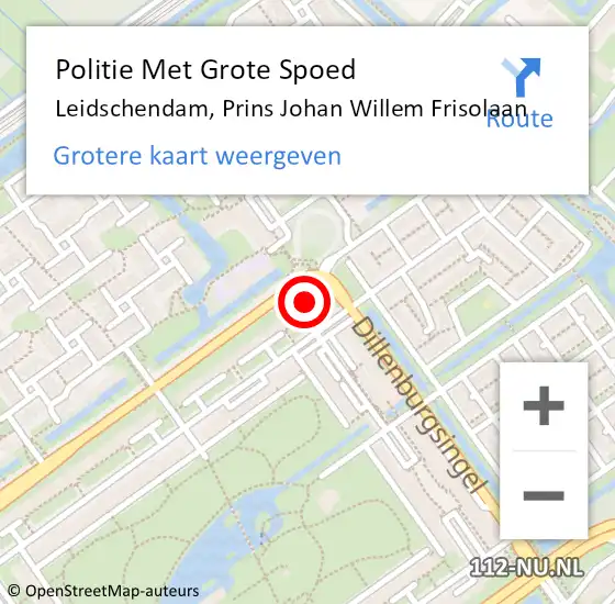 Locatie op kaart van de 112 melding: Politie Met Grote Spoed Naar Leidschendam, Prins Johan Willem Frisolaan op 25 maart 2025 13:33
