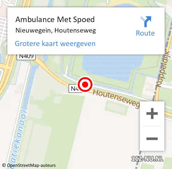 Locatie op kaart van de 112 melding: Ambulance Met Spoed Naar Nieuwegein, Houtenseweg op 11 november 2014 06:47