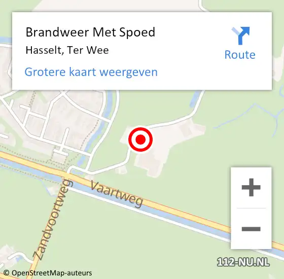 Locatie op kaart van de 112 melding: Brandweer Met Spoed Naar Hasselt, Ter Wee op 26 maart 2025 14:11
