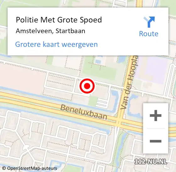 Locatie op kaart van de 112 melding: Politie Met Grote Spoed Naar Amstelveen, Startbaan op 28 maart 2025 10:10