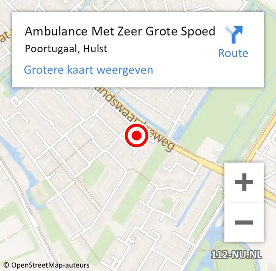 Locatie op kaart van de 112 melding: Ambulance Met Zeer Grote Spoed Naar Poortugaal, Hulst op 28 maart 2025 10:15