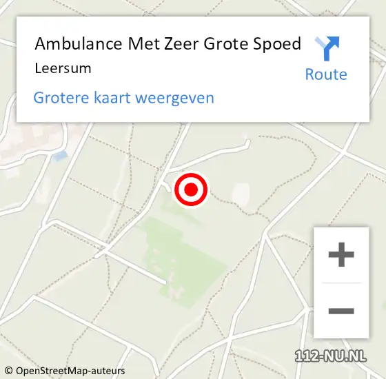 Locatie op kaart van de 112 melding: Ambulance Met Zeer Grote Spoed Naar Leersum op 29 maart 2025 12:21