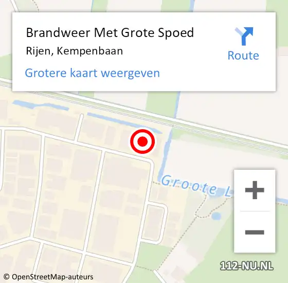 Locatie op kaart van de 112 melding: Brandweer Met Grote Spoed Naar Rijen, Kempenbaan op 29 maart 2025 15:32