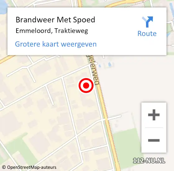 Locatie op kaart van de 112 melding: Brandweer Met Spoed Naar Emmeloord, Traktieweg op 11 november 2014 15:27