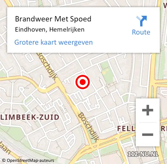 Locatie op kaart van de 112 melding: Brandweer Met Spoed Naar Eindhoven, Hemelrijken op 30 maart 2025 20:22