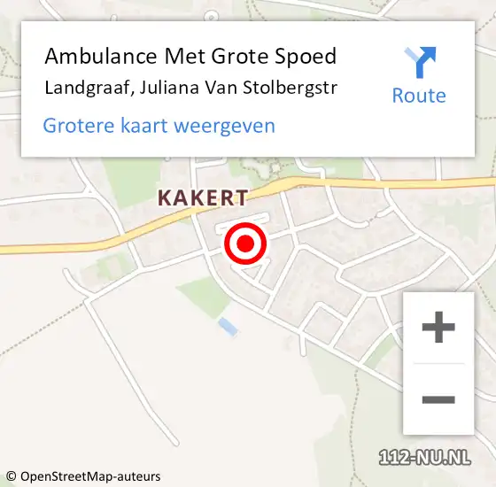 Locatie op kaart van de 112 melding: Ambulance Met Grote Spoed Naar Landgraaf, Juliana Van Stolbergstr op 11 november 2014 16:57