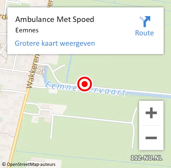 Locatie op kaart van de 112 melding: Ambulance Met Spoed Naar Eemnes op 31 maart 2025 18:08