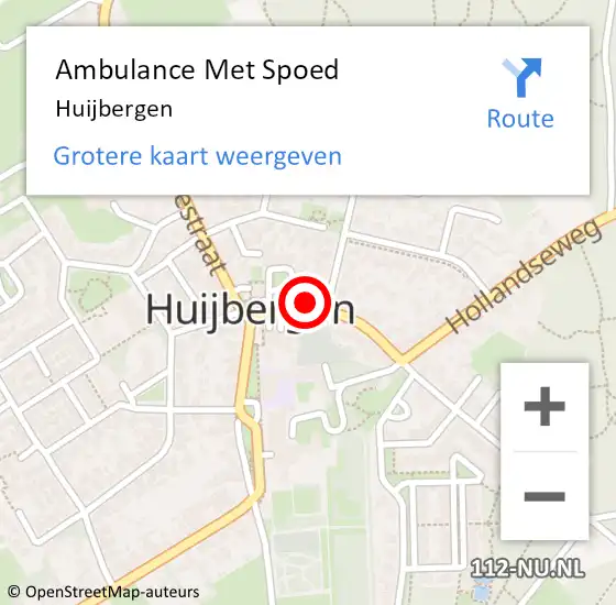 Locatie op kaart van de 112 melding: Ambulance Met Spoed Naar Huijbergen op 1 april 2025 13:47