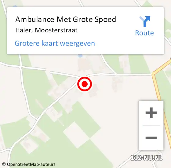 Locatie op kaart van de 112 melding: Ambulance Met Grote Spoed Naar Haler, Moosterstraat op 11 november 2014 20:46