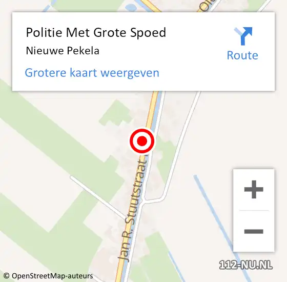 Locatie op kaart van de 112 melding: Politie Met Grote Spoed Naar Nieuwe Pekela op 1 april 2025 15:09