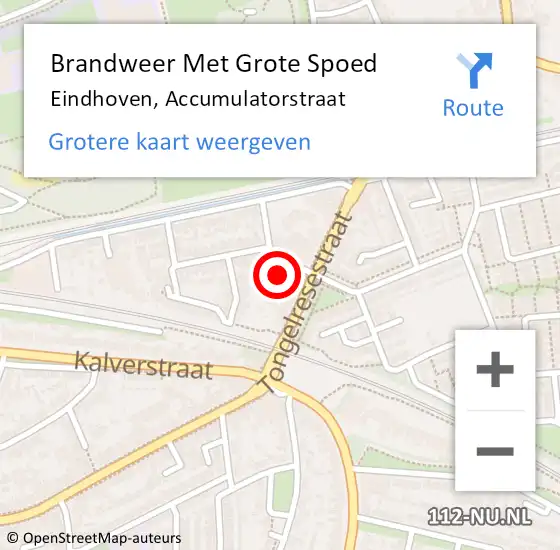 Locatie op kaart van de 112 melding: Brandweer Met Grote Spoed Naar Eindhoven, Accumulatorstraat op 1 april 2025 20:29