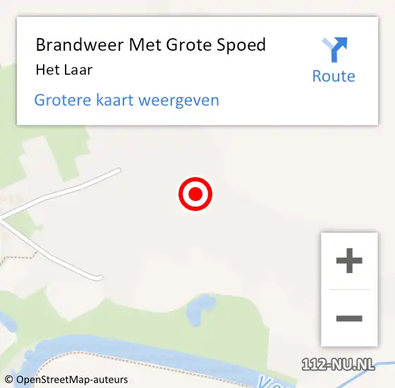 Locatie op kaart van de 112 melding: Brandweer Met Grote Spoed Naar Het Laar op 10 september 2013 09:18