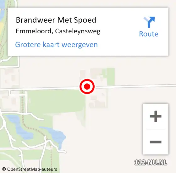 Locatie op kaart van de 112 melding: Brandweer Met Spoed Naar Emmeloord, Casteleynsweg op 12 november 2014 01:01