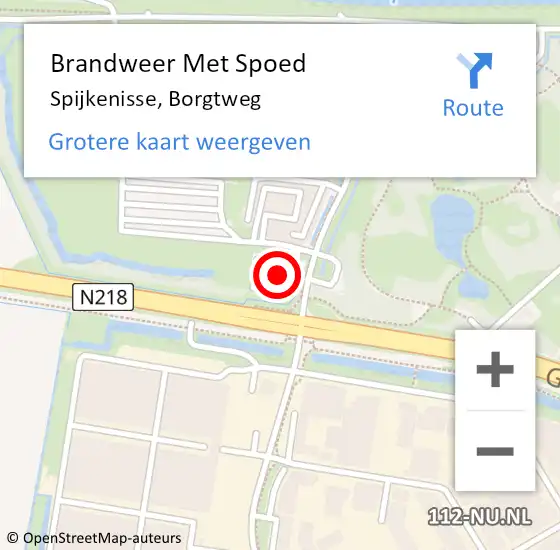 Locatie op kaart van de 112 melding: Brandweer Met Spoed Naar Spijkenisse, Borgtweg op 3 april 2025 17:01