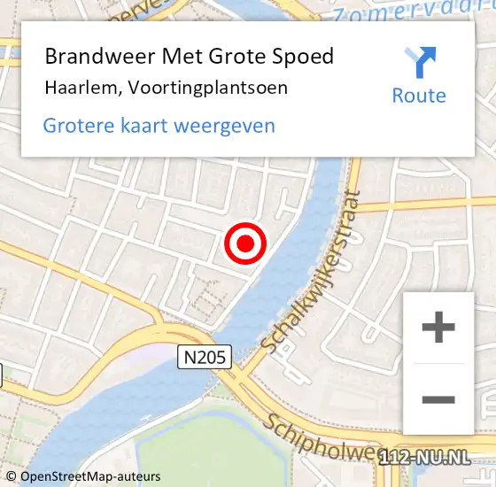 Locatie op kaart van de 112 melding: Brandweer Met Grote Spoed Naar Haarlem, Voortingplantsoen op 4 april 2025 03:14