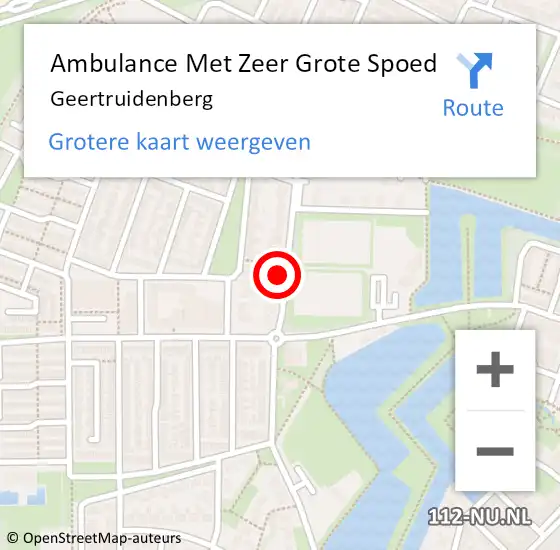 Locatie op kaart van de 112 melding: Ambulance Met Zeer Grote Spoed Naar Geertruidenberg op 4 april 2025 10:13