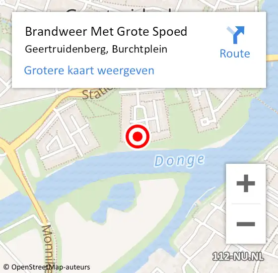Locatie op kaart van de 112 melding: Brandweer Met Grote Spoed Naar Geertruidenberg, Burchtplein op 4 april 2025 10:14