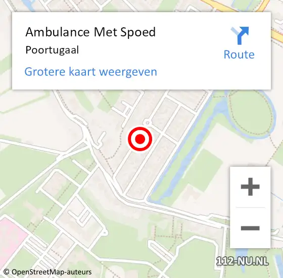 Locatie op kaart van de 112 melding: Ambulance Met Spoed Naar Poortugaal op 4 april 2025 18:27
