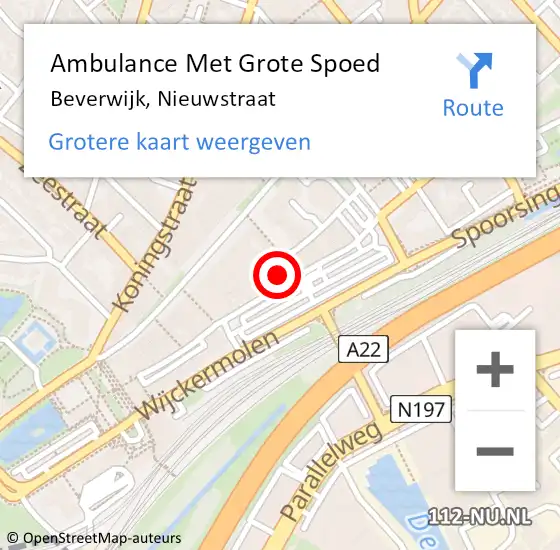 Locatie op kaart van de 112 melding: Ambulance Met Grote Spoed Naar Beverwijk, Nieuwstraat op 4 april 2025 20:20