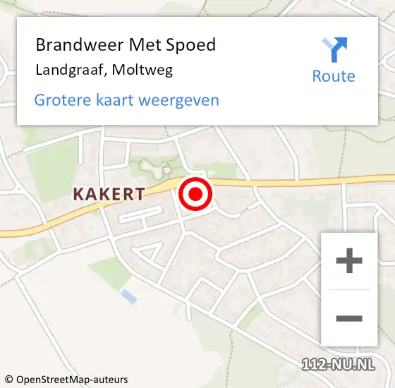 Locatie op kaart van de 112 melding: Brandweer Met Spoed Naar Landgraaf, Moltweg op 5 april 2025 00:02