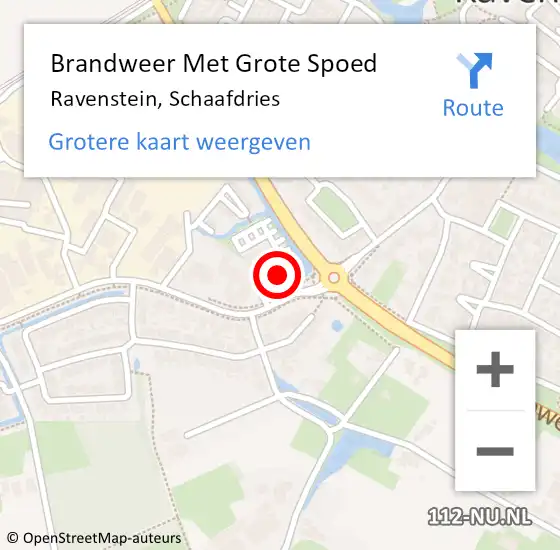 Locatie op kaart van de 112 melding: Brandweer Met Grote Spoed Naar Ravenstein, Schaafdries op 5 april 2025 02:18
