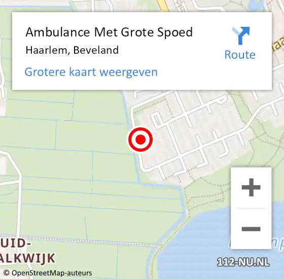 Locatie op kaart van de 112 melding: Ambulance Met Grote Spoed Naar Haarlem, Beveland op 5 april 2025 09:14