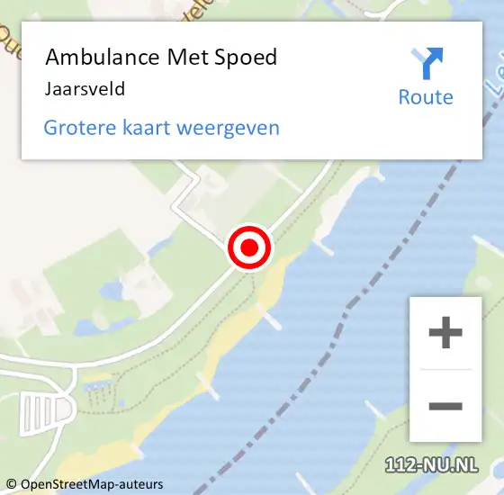 Locatie op kaart van de 112 melding: Ambulance Met Spoed Naar Jaarsveld op 5 april 2025 09:45