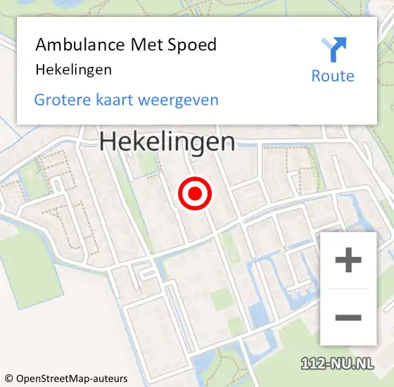 Locatie op kaart van de 112 melding: Ambulance Met Spoed Naar Hekelingen op 5 april 2025 12:22