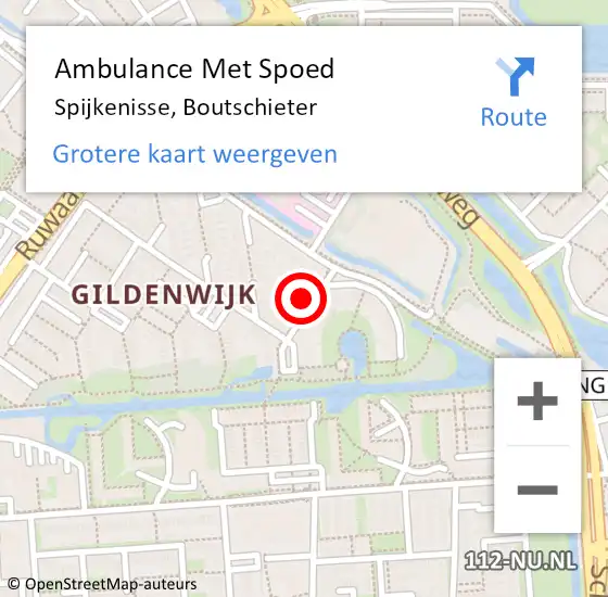 Locatie op kaart van de 112 melding: Ambulance Met Spoed Naar Spijkenisse, Boutschieter op 5 april 2025 15:39