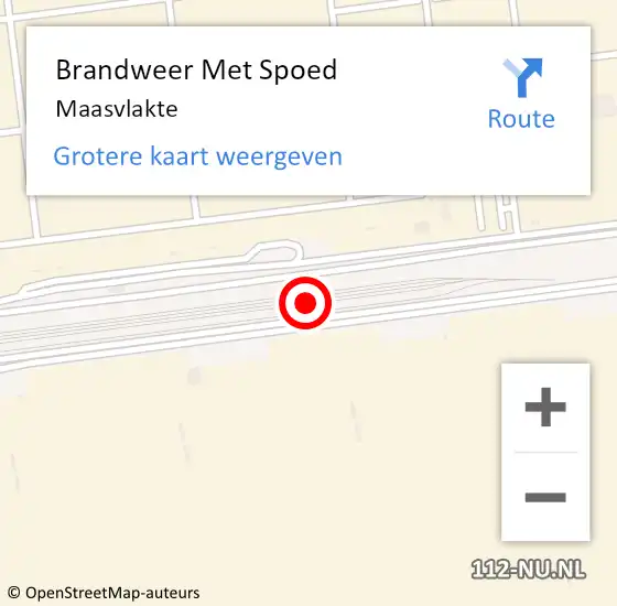 Locatie op kaart van de 112 melding: Brandweer Met Spoed Naar Maasvlakte op 5 april 2025 17:09