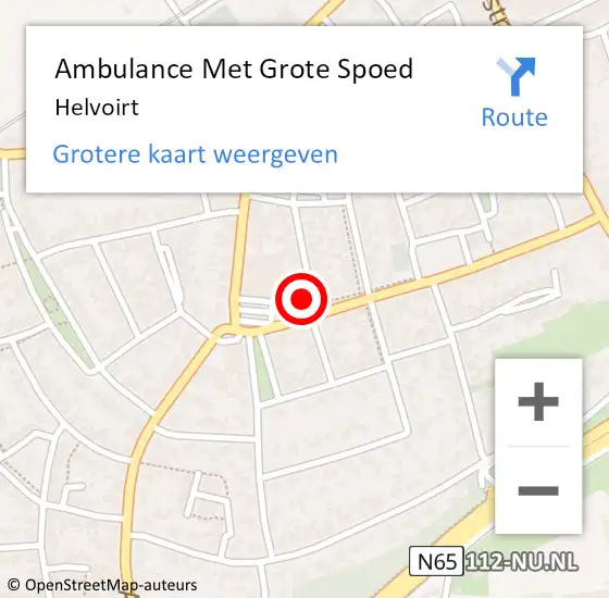 Locatie op kaart van de 112 melding: Ambulance Met Grote Spoed Naar Helvoirt op 5 april 2025 20:40