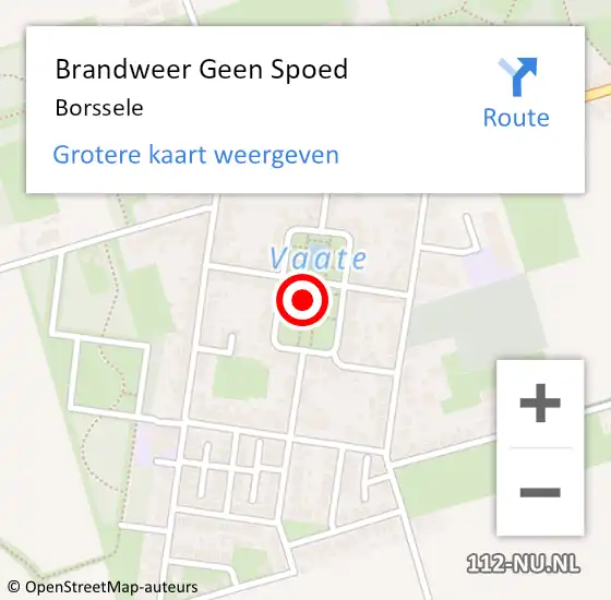 Locatie op kaart van de 112 melding: Brandweer Geen Spoed Naar Borssele op 12 november 2014 12:48