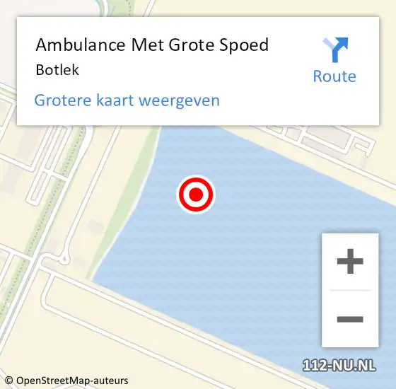 Locatie op kaart van de 112 melding: Ambulance Met Grote Spoed Naar Botlek op 7 april 2025 00:45